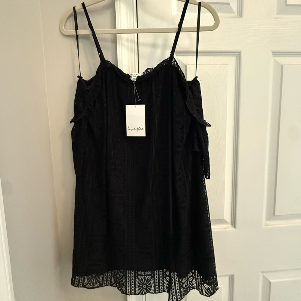 Love, Fire Los Angeles Black Lace Dress